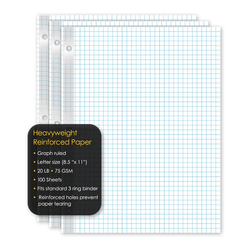 iScholar Reinforced Quad Filler Paper, 100 Sheets (83444) - Image 3
